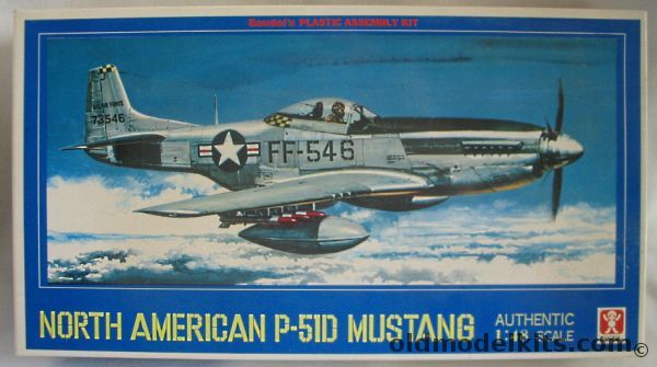 Bandai 1/48 North American P-51D Mustang, 8505-275 plastic model kit